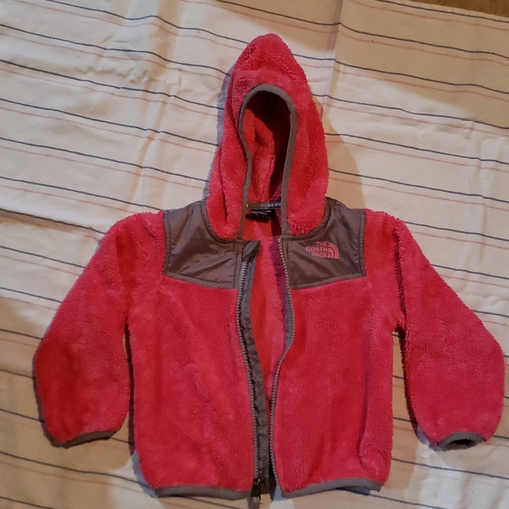 Zip up The North Face pink jacket
